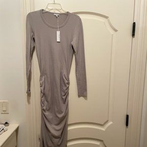 James Perse long tight taupe dress
